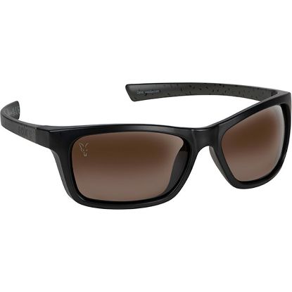 Picture of FOX Collection Wraps Green/Black Polarized Sunglasses with Brown Lens