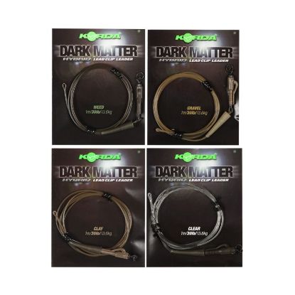 Picture of KORDA Dark Matter Safe zone Leader with Hybrid lead clip 1m, 30lbs, 13.6kg